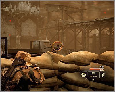 Po powrocie na powierzchnię powinieneś zauważyć, że w okolicy pojawili się nowi przeciwnicy - Jizan Weapons - Opis przejścia (2) | Arabia | Alpha Protocol - Alpha Protocol - poradnik do gry