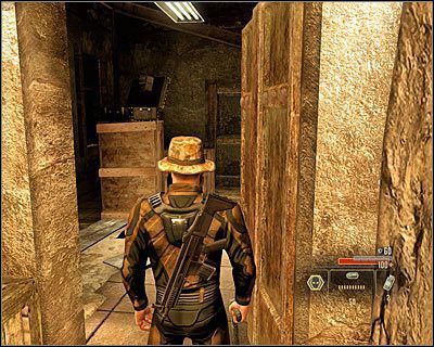 Drugi sposób przejścia tej lokacji zakłada wejście do prawego budynku (M4, 9) - Nasri Dealer - Opis przejścia (1) | Arabia | Alpha Protocol - Alpha Protocol - poradnik do gry