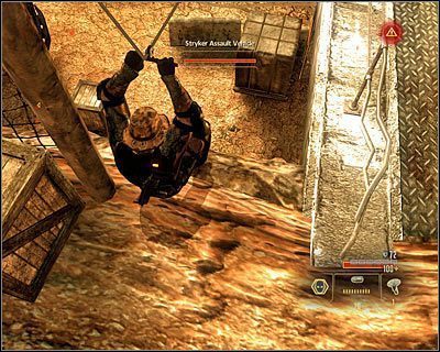 Niezależnie od wybranej metody eliminacji porucznika zaczniesz na lewo od mostu (M5, 30) i pod ciężkim ostrzałem - Shaheed - Opis przejścia (4) | Arabia | Alpha Protocol - Alpha Protocol - poradnik do gry