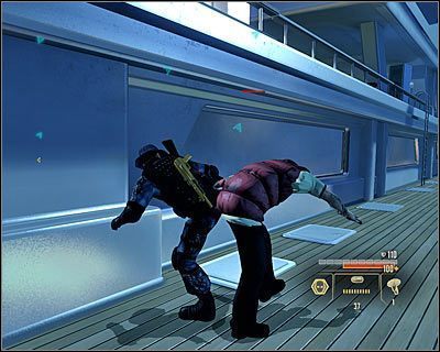 Znaczną część tej misji można ukończyć bez wszczynania alarmów i polecam taki właśnie wariant, nawet jeśli Twoja postać nie specjalizuje się w pozostawaniu w ukryciu - Lazos Yacht - Opis przejścia (1) | Moskwa | Alpha Protocol - Alpha Protocol - poradnik do gry