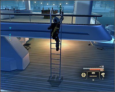 Po zlikwidowaniu wspomnianych wyżej wartowników mógłbyś także udać się na dziób statku celem zlikwidowania pojedynczego wroga, ale nie jest to konieczne - Lazos Yacht - Opis przejścia (1) | Moskwa | Alpha Protocol - Alpha Protocol - poradnik do gry