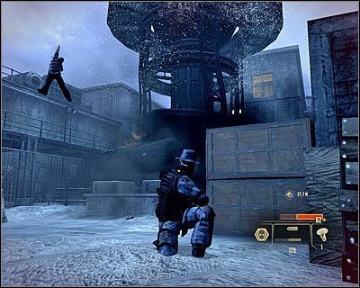 Niezależnie od wybranego przejścia powinieneś poświęcić trochę czasu na wyeliminowanie wszystkich okolicznych żołnierzy, zarówno tych stacjonujących wewnątrz zachodniego budynku, jak ii tych patrolujących teren na zewnątrz (M7, 7) - Weapon Shipments - Opis przejścia (1) | Moskwa | Alpha Protocol - Alpha Protocol - poradnik do gry