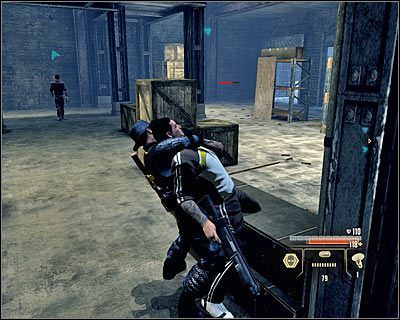 Po skorzystaniu z komputera w okolicy pojawi się czterech przeciwników - Weapon Shipments - Opis przejścia (3) | Moskwa | Alpha Protocol - Alpha Protocol - poradnik do gry
