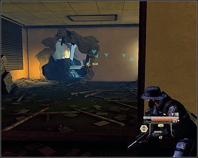 Przemieszczaj się teraz prosto, a po dotarciu do zabarykadowanego przejścia skorzystaj z pomieszczeń znajdujących się po Twojej lewej stronie - Surkov - Opis przejścia (2) | Moskwa | Alpha Protocol - Alpha Protocol - poradnik do gry