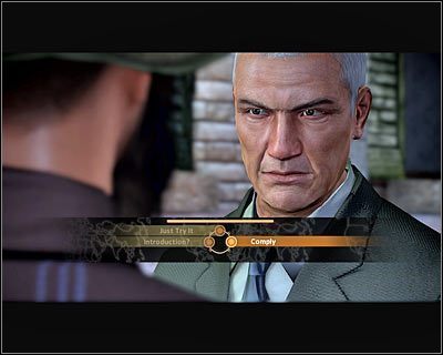 Misja ta składa się wyłącznie z dłuższej rozmowy z Conradem Marburgiem, od którego dowiesz się o zlikwidowaniu Jibrila - Contact Jibril Al-Bara | Rzym | Alpha Protocol - Alpha Protocol - poradnik do gry