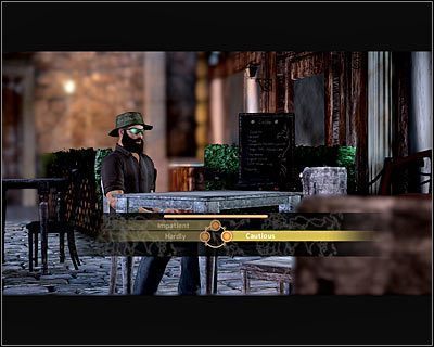 Misja ta składa się wyłącznie z dłuższej rozmowy z tajemniczym informatorem, którym okaże się być Conrad Marburg - Contact Halbech Informant | Rzym | Alpha Protocol - Alpha Protocol - poradnik do gry