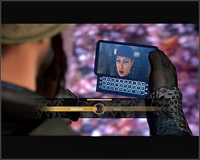 Tuż po zlikwidowaniu ochroniarzy załączy się rozmowa z Miną Tang, a Ty będziesz musiał wybrać Twojego opiekuna na tę misję - Marburgs Villa - Opis przejścia (1) | Rzym | Alpha Protocol - Alpha Protocol - poradnik do gry