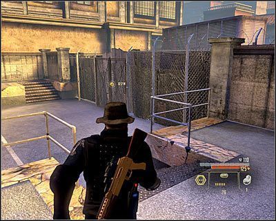 Zgodnie z ostrzeżeniem Miny, musisz się śpieszyć jeśli nie chcesz wpaść na funkcjonariuszy policji - Delivery at Warehouse - Opis przejścia | Rzym | Alpha Protocol - Alpha Protocol - poradnik do gry