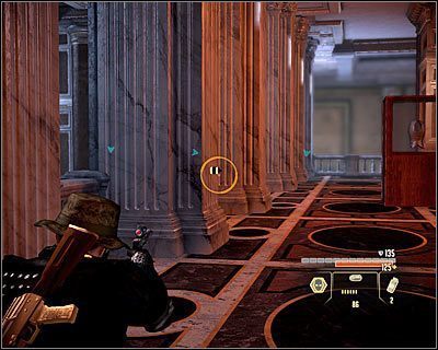 Musisz się tu bardzo pilnować, bo w okolicy znajduje się mnóstwo min reagujących na ruch - Museum of Art - Opis przejścia (3) | Rzym | Alpha Protocol - Alpha Protocol - poradnik do gry