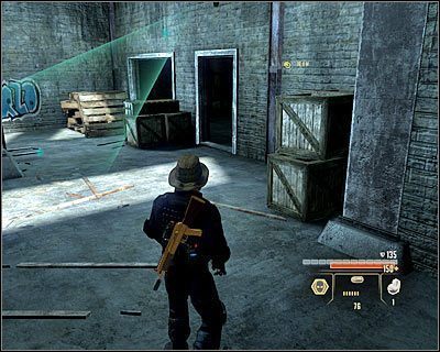 Jeżeli wieżyczki domyślnie są po Twojej stronie to możesz praktycznie od razu przystąpić do eliminowania obecnych tu wartowników i najlepiej tego dokonywać z górnego balkoniku - Warehouse District Data - Opis przejścia (2) | Tajpej | Alpha Protocol - Alpha Protocol - poradnik do gry