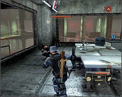 Docelowo powinieneś dotrzeć do schodów prowadzących na górne balkoniki (M21B, 14) - Alpha Protocol - Opis przejścia (5) | Finał | Alpha Protocol - Alpha Protocol - poradnik do gry