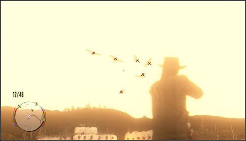 Umiejętność Dead Eye spowalnia czas, umożliwiając Ci zawładnięcie nad niesamowitą (punktem odniesienia oponentów) szybkością oddawania strzałów - Ogólne | Podstawy | Red Dead Redemption - Red Dead Redemption - poradnik do gry