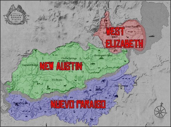 Wszystkie lokacje na mapie możesz odkryć na dwa sposoby - Lokacje | Mapy | Red Dead Redemption - Red Dead Redemption - poradnik do gry