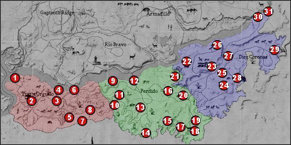 1 - Lokacje | Mapy | Red Dead Redemption - Red Dead Redemption - poradnik do gry