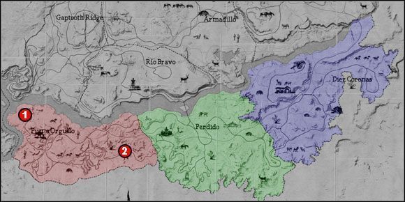 1 - Kryjówki gangów i łowca nagród | Mapy | Red Dead Redemption - Red Dead Redemption - poradnik do gry