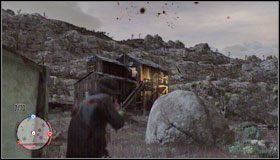 Ranny mężczyzna poprosi Cię o pomoc w uwolnieniu jego przyjaciela #1 , po których to słowach wyzionie ducha - Kryjówki gangów (2) | Aktywności dodatkowe | Red Dead Redemption - Red Dead Redemption - poradnik do gry