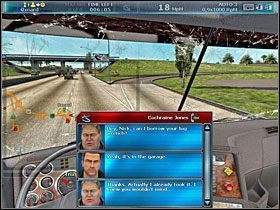 Krótko po rozpoczęciu już właściwej gry powinien się do ciebie odezwać przez CB-radio grubas Crane z prośbą o pożyczenie klucza francuskiego do kół - Solucja (1) | Fabuła | RignRoll Tirowiec - RignRoll: Tirowiec - poradnik do gry