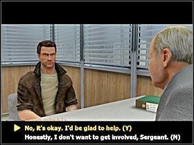 Kończąc pogawędkę policjant spyta cię czy będziesz współpracował z miejscową policją podczas próby rozwiązania zagadki zniknięcia Matta - Solucja (2) | Fabuła | RignRoll Tirowiec - RignRoll: Tirowiec - poradnik do gry