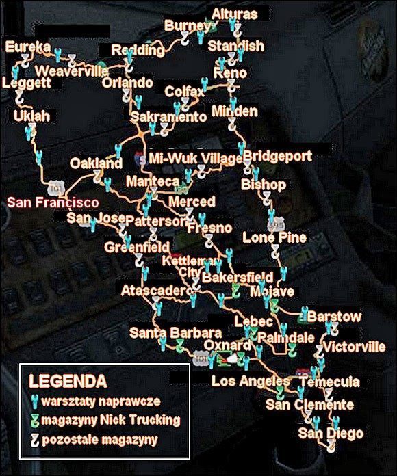 1 - Mapa Kalifornii | RignRoll Tirowiec - RignRoll: Tirowiec - poradnik do gry