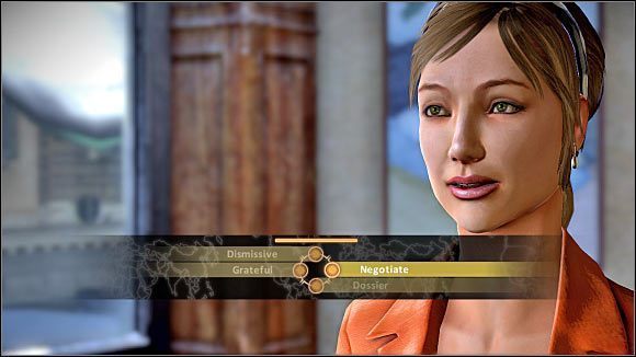 Podczas pierwszego spotkania w cztery oczy, do którego dojdzie w kawiarence (misja Contact Madison Saint James) również warto wybierać opcje profesjonalnego stylu zachowania - Romanse (1) | NPC | Alpha Protocol - Alpha Protocol - poradnik do gry