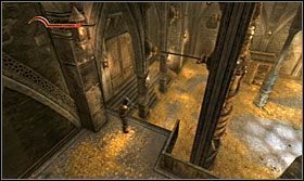 Skacząc z kolumny na kolumnę przedostaniesz się na taras po drugiej stronie komnaty - Skarbiec | Opis przejścia Prince of Persia Zapomniane Piaski - Prince of Persia: Zapomniane Piaski - poradnik do gry
