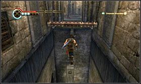 Przed Tobą niełatwy fragment korytarza z pułapkami - Dziedziniec fortecy | Opis przejścia Prince of Persia Zapomniane Piaski - Prince of Persia: Zapomniane Piaski - poradnik do gry