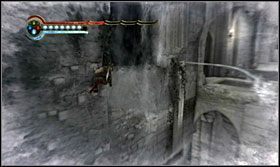 Wskocz na strumień wody, odbij się od ściany i doskocz do tego drugiego, powyżej - Akwedukty | Opis przejścia Prince of Persia Zapomniane Piaski - Prince of Persia: Zapomniane Piaski - poradnik do gry