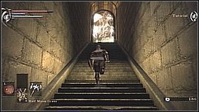 Za mgłą zabijamy wroga i skręcamy najpierw w prawo - na dole schodków znajdziemy zioła - Demons Souls: Journey to the Nexus - solucja, opis przejścia - Demons Souls - poradnik do gry