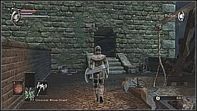 Zawracamy na drugą stronę muru z balistami i mijamy schody, po których na niego weszliśmy - Demons Souls: Boletarian Palace (2) - solucja, opis przejścia - Demons Souls - poradnik do gry