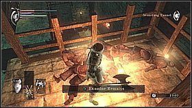 Wychodzimy następnym korytarzem do większego pomieszczenia - Demons Souls: Stonefang Tunnel (2) - solucja, opis przejścia - Demons Souls - poradnik do gry