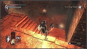 Do przejścia, które się otworzyły wrócimy idąc platformami w górę (backtracking) - Demons Souls: Stonefang Tunnel (3) - solucja, opis przejścia - Demons Souls - poradnik do gry