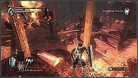 Bohater zaproponuje abyśmy zabrali skarb leżący pod ogromnym robakiem - Demons Souls: Armor Spider Archstone - Lewy korytarz (1) - solucja - Demons Souls - poradnik do gry