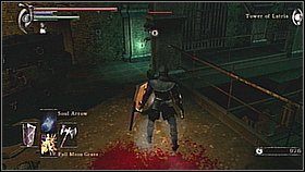 Wychodzimy z celi i skręcamy w lewo - po lewej miniemy kilku zamkniętych więźniów (nie są nastawieni przyjaźnie) - Demons Souls: Tower of Latria (1) - solucja, opis przejścia - Demons Souls - poradnik do gry
