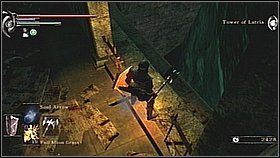 Podchodzimy do mostu ostrzeliwanego przez strzały - nie wchodzimy na niego - Demons Souls: Tower of Latria (2) - solucja, opis przejścia - Demons Souls - poradnik do gry
