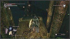 Jeśli z tego miejsca wejdziemy wyżej a mamy tendencję świata Pure White, to możemy dotrzeć na górę i zebrać klucz, który uwolni Lorda Rydella (siedział w celi w Tower of Latria) - Demons Souls: Fools Idol Archstone (1) - solucja, opis przejścia - Demons Souls - poradnik do gry