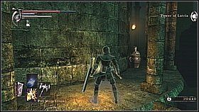 Przed dużą macką, która blokuje przejście skręcamy w prawo na odnogę oświetloną pochodniami - Demons Souls: Fools Idol Archstone (2) - solucja, opis przejścia - Demons Souls - poradnik do gry