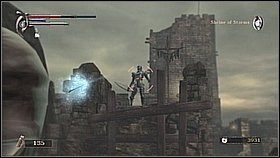 Po ubiciu kolejnego demona upewniamy się, że wzięliśmy jego duszę i zebraliśmy wszystkie przedmioty z pola, którego pilnował (zioła, Kilij , Storied Heros Soul ) - Demons Souls: Shrine of Storms (2) - solucja, opis przejścia - Demons Souls - poradnik do gry