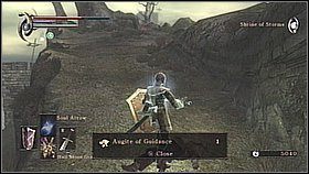 Teraz wracamy do wieży i skręcamy w lewo [1] - zawracamy na wzgórzu w stronę dużego drzewa - Demons Souls: Shrine of Storms (2) - solucja, opis przejścia - Demons Souls - poradnik do gry