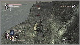 Podobnie postępujemy z kolejnymi szkieletami [1] - mając Thiefs Ring możemy do nich bezkarnie strzelać z łuku, a później odczekać chwilę, aby stracili zainteresowanie - Demons Souls: Shrine of Storms (3) - solucja, opis przejścia - Demons Souls - poradnik do gry