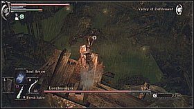 Wchodzimy do pomieszczenia - w dole zobaczymy demona - Demons Souls: Leechmonger - solucja, opis przejścia - Demons Souls - poradnik do gry