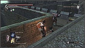 Na szczycie następnych schodów zobaczymy jeszcze jedną płonącą kulę - Demons Souls: Tower Knight Archstone (1) - solucja, opis przejścia - Demons Souls - poradnik do gry