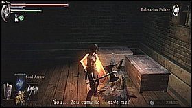 Mając czapkę na głowie inni magowie nie będą nas atakowali, więc po prostu wchodzimy na górę i mordujemy nieuważnego wroga - Demons Souls: Tower Knight Archstone (2) - solucja, opis przejścia - Demons Souls - poradnik do gry