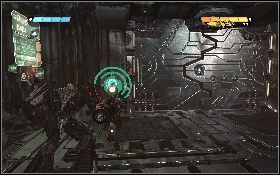 Zachowaj ostrożność, ponieważ na dachu pomieszczenia jest kilka działek [1] - - Część 1 - Ciemny Energon (1) - Opis przejścia - Transformers: Wojna o Cybertron - poradnik do gry