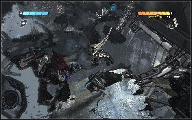 W pewnej chwili na polu walki pojawi się Autobot z tarczą [1] - - Część 1 - Ciemny Energon (4) - Opis przejścia - Transformers: Wojna o Cybertron - poradnik do gry