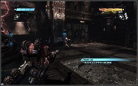 Ustaw się w obniżeniu przy Omedze tak, aby było cię trudno trafić i ostrzeliwuj nadbiegających przeciwników [1] - - Część 8 - Do rdzenia (1) - Opis przejścia - Transformers: Wojna o Cybertron - poradnik do gry