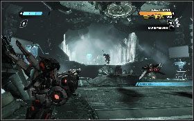 Po odparciu wszystkich rywali skieruj się w końcu do zamkniętego dotychczas panelu [1] - - Część 9 - Atak powietrzny (2) - Opis przejścia - Transformers: Wojna o Cybertron - poradnik do gry