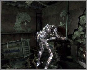 Podnosimy szybko broń i przytrzymując PPM strzelamy do łańcucha na pobliskich drzwiach [1] - - Dzielnica Robotnicza (2) | Opis przejścia Singularity - Singularity - poradnik do gry