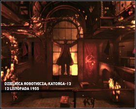 Jak tylko wejdziemy do pomieszczenia, będziemy świadkami potężnego wybuchu [1], który przeniesie na do roku 1955, w dniu pożaru rosyjskiej bazy badawczej [2] - - Dzielnica Robotnicza (1) | Opis przejścia Singularity - Singularity - poradnik do gry