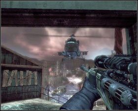 Podchodzimy do pobliskich okien, schylamy się i staramy się powstrzymać przeciwników przed dobiegnięciem do budynku [1] - - Dzielnica Robotnicza (7) | Opis przejścia Singularity - Singularity - poradnik do gry