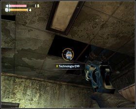 Żeby przejść dalej, niszczymy rosnące na murach rośliny [1], a następnie dokładnie obszukujemy pomieszczenia - - Ośrodek badawczy 2010 (3) | Opis przejścia Singularity - Singularity - poradnik do gry